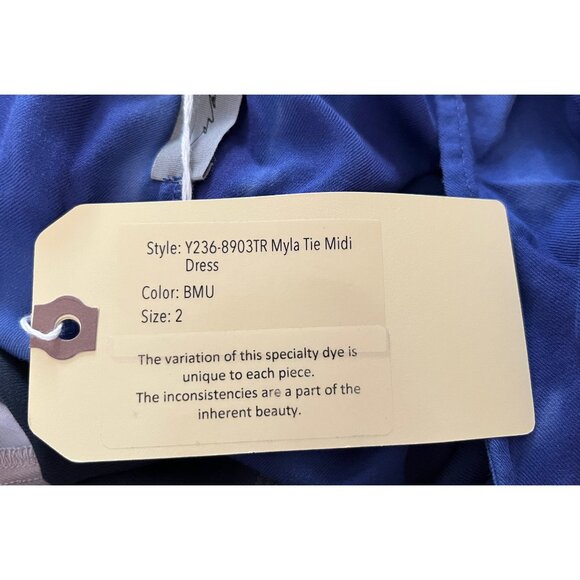 RAQUEL ALLEGRA TIE DYE WRAP BELTED DRESS M - Picture 7 of 8